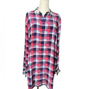 Equipment Femme Multicolor Plaid Shirt Dress